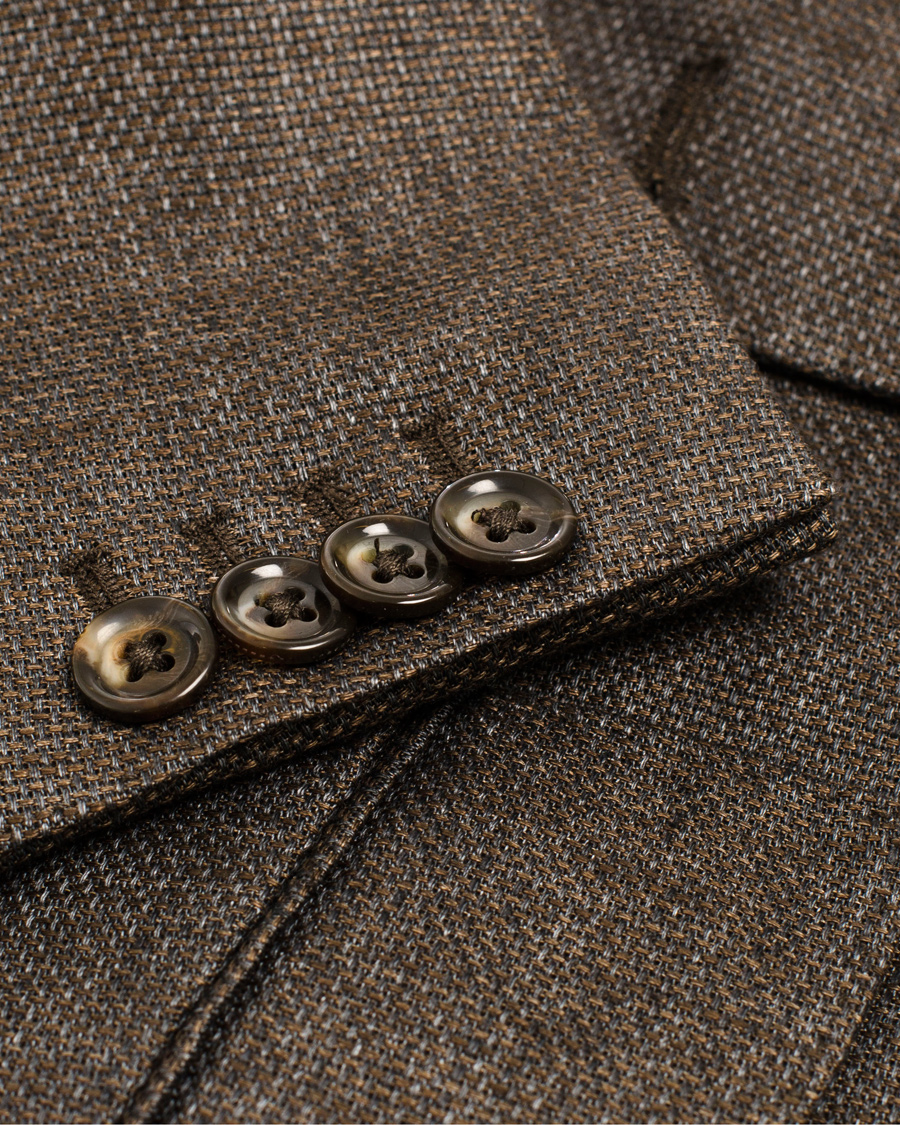 Herr | Kavajer | J.Lindeberg | Hopper Soft Basket Linen Blazer Brown/Grey