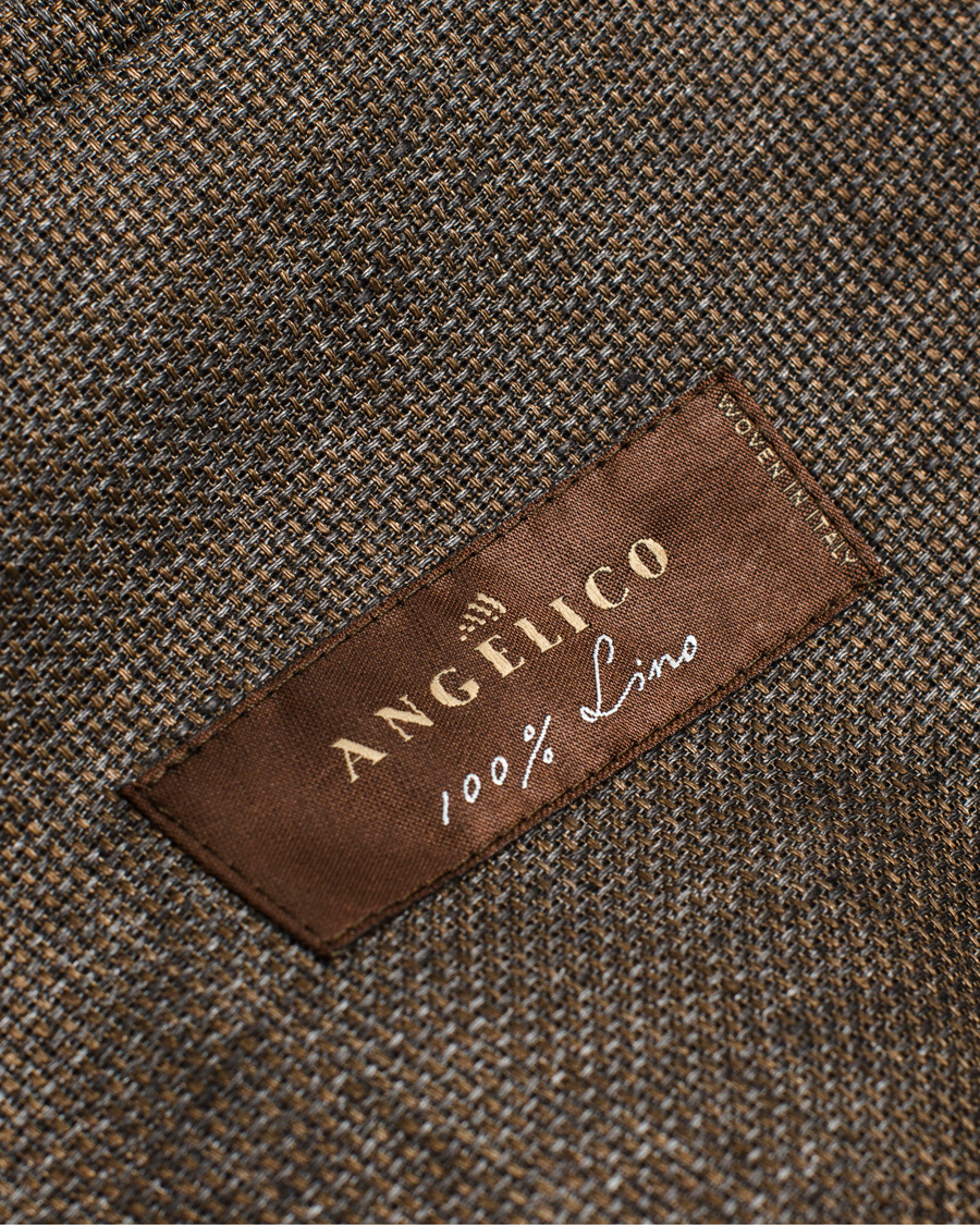 Herr | Kavajer | J.Lindeberg | Hopper Soft Basket Linen Blazer Brown/Grey