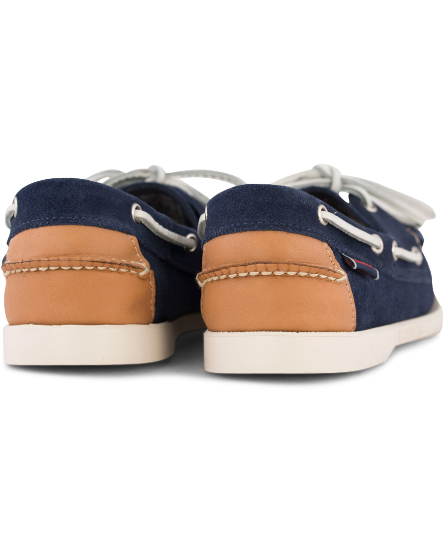 Herr | Sebago Spinnaker Navy Suede/Tan Leather | Sebago | Spinnaker Navy Suede/Tan Leather