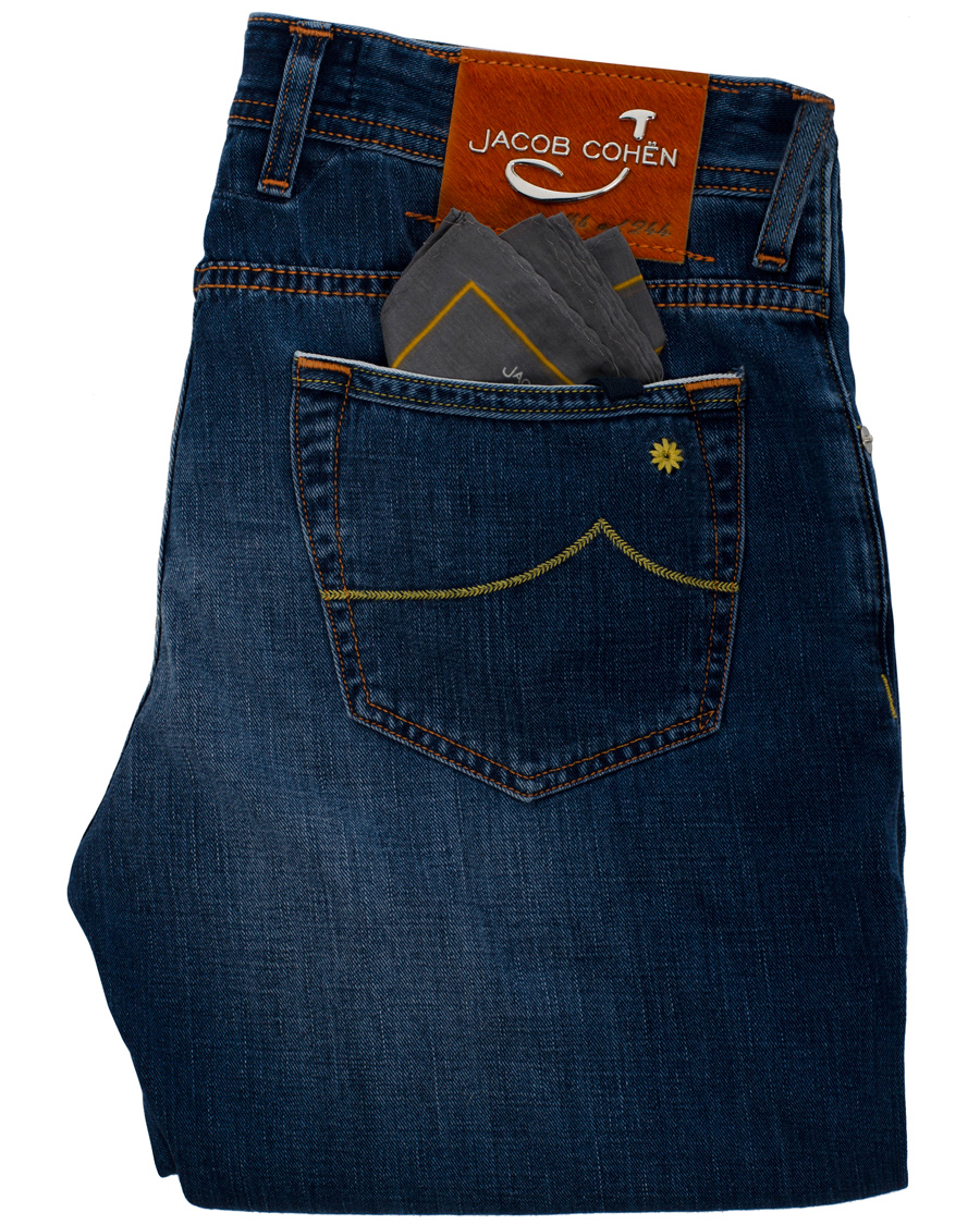 Herr | Jeans | Jacob Cohën | 622 Luxury Edition Jeans Mid Blue/Red Label