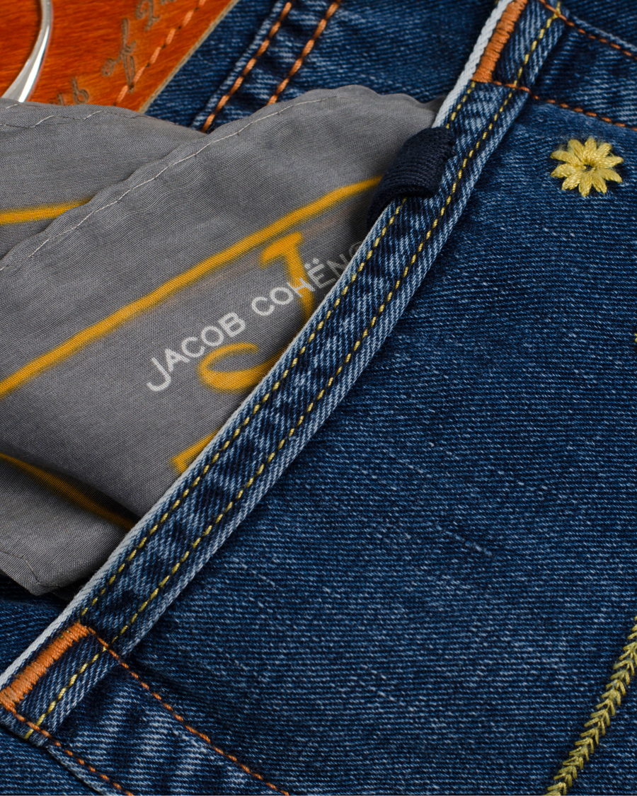 Herr | Jeans | Jacob Cohën | 622 Luxury Edition Jeans Mid Blue/Red Label