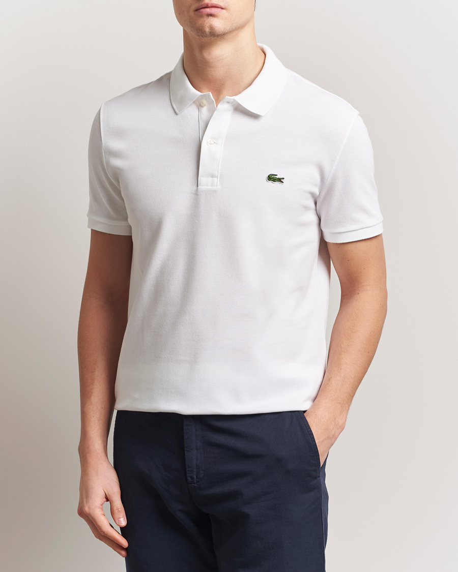 Herr | Preppy Authentic | Lacoste | Slim Fit Polo Piké White