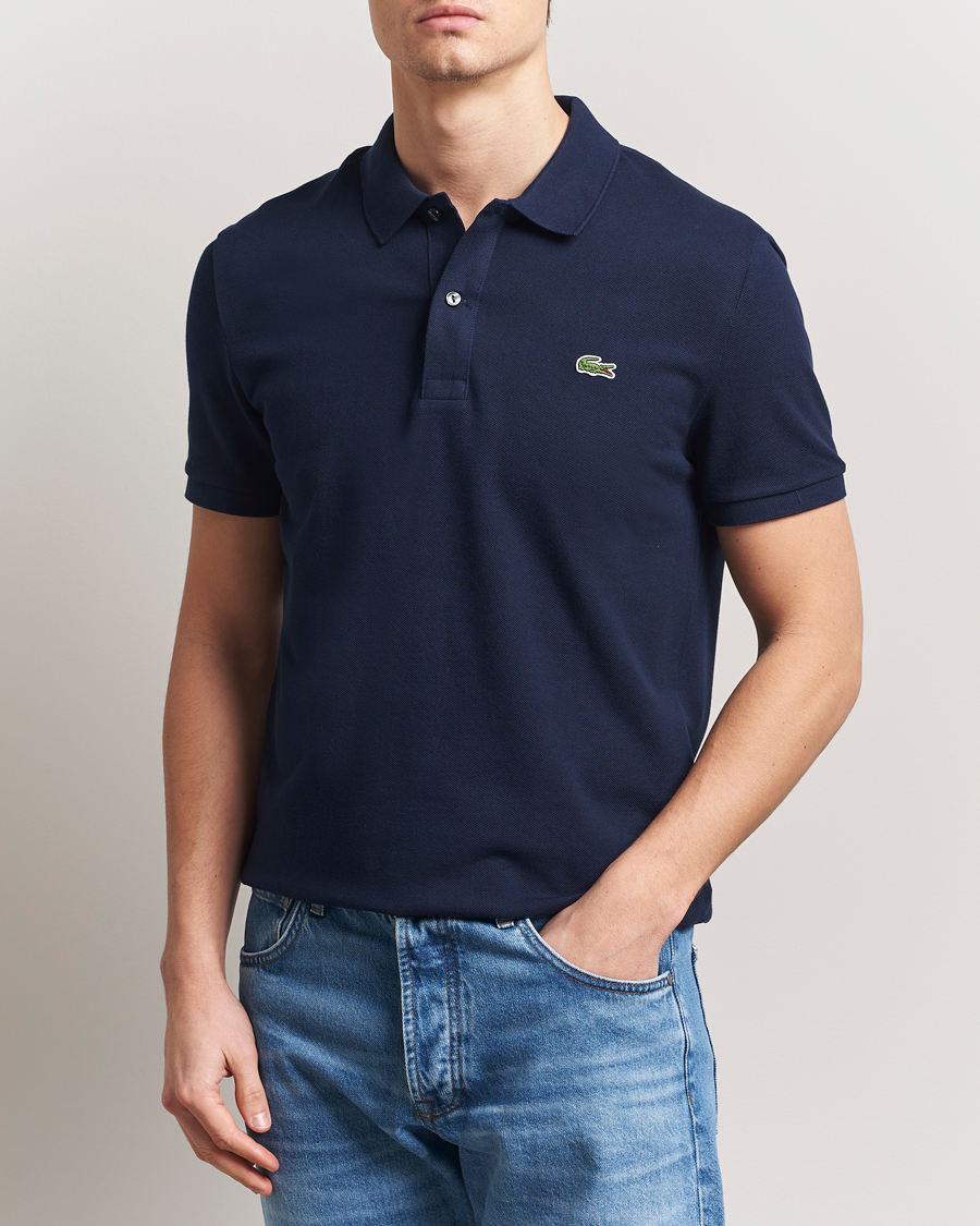 Herr | Preppy Authentic | Lacoste | Slim Fit Polo Piké Navy Blue