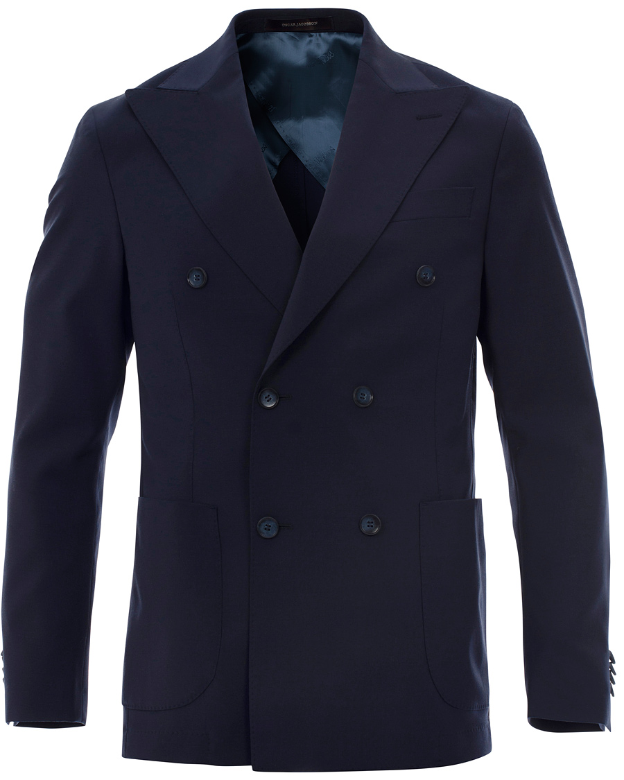 Herr | Kavajer | Oscar Jacobson | Erik Double Breasted Blazer Napoli Blue