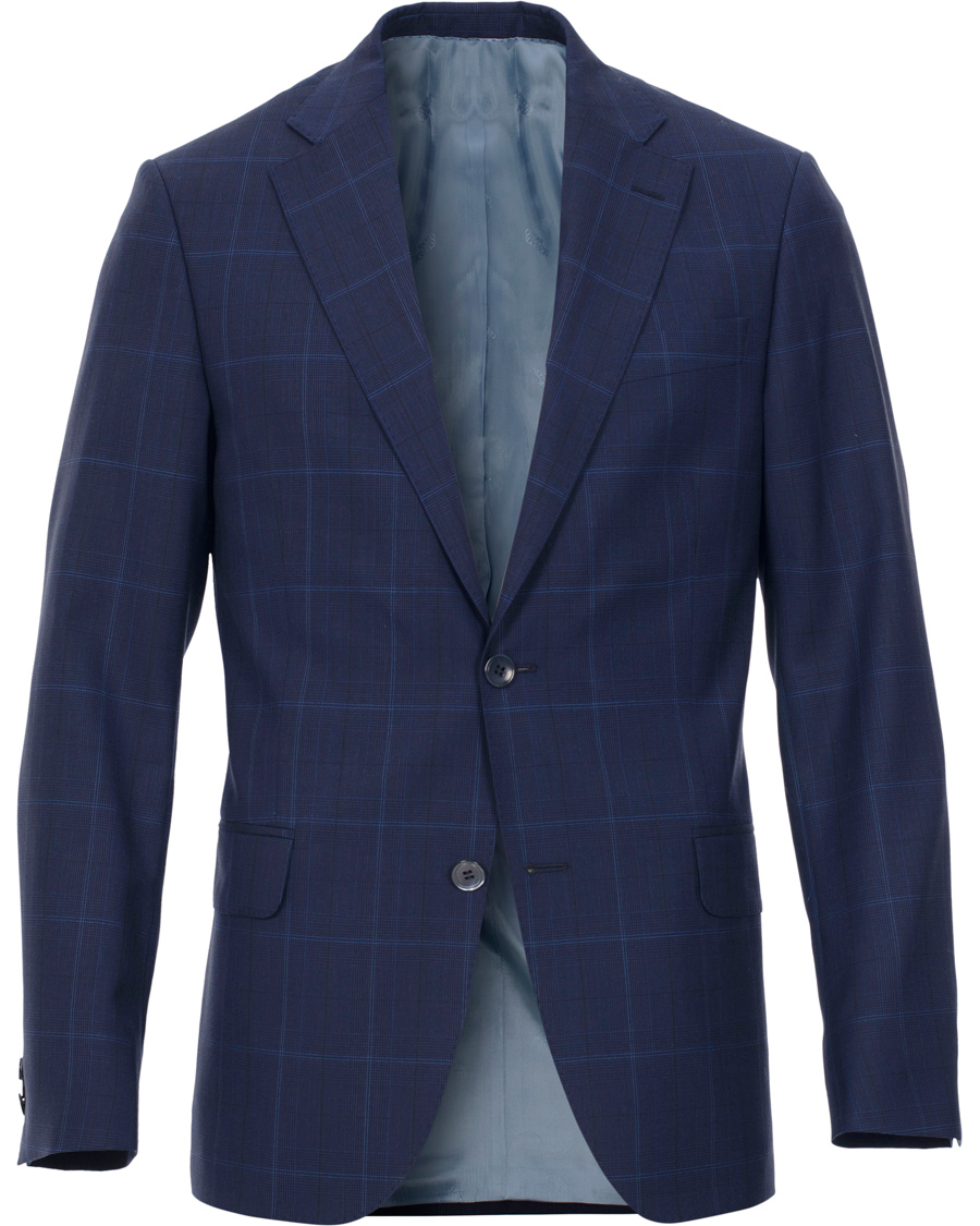 Herr | Kostymer | Oscar Jacobson | Edmund Window Pane Reda Suit Dark Blue