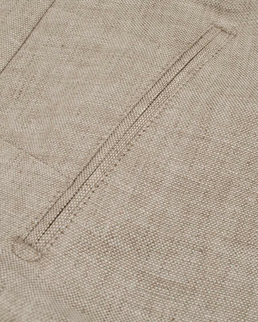 Herr | Byxor | Oscar Jacobson | Damien Linen Trousers Nature