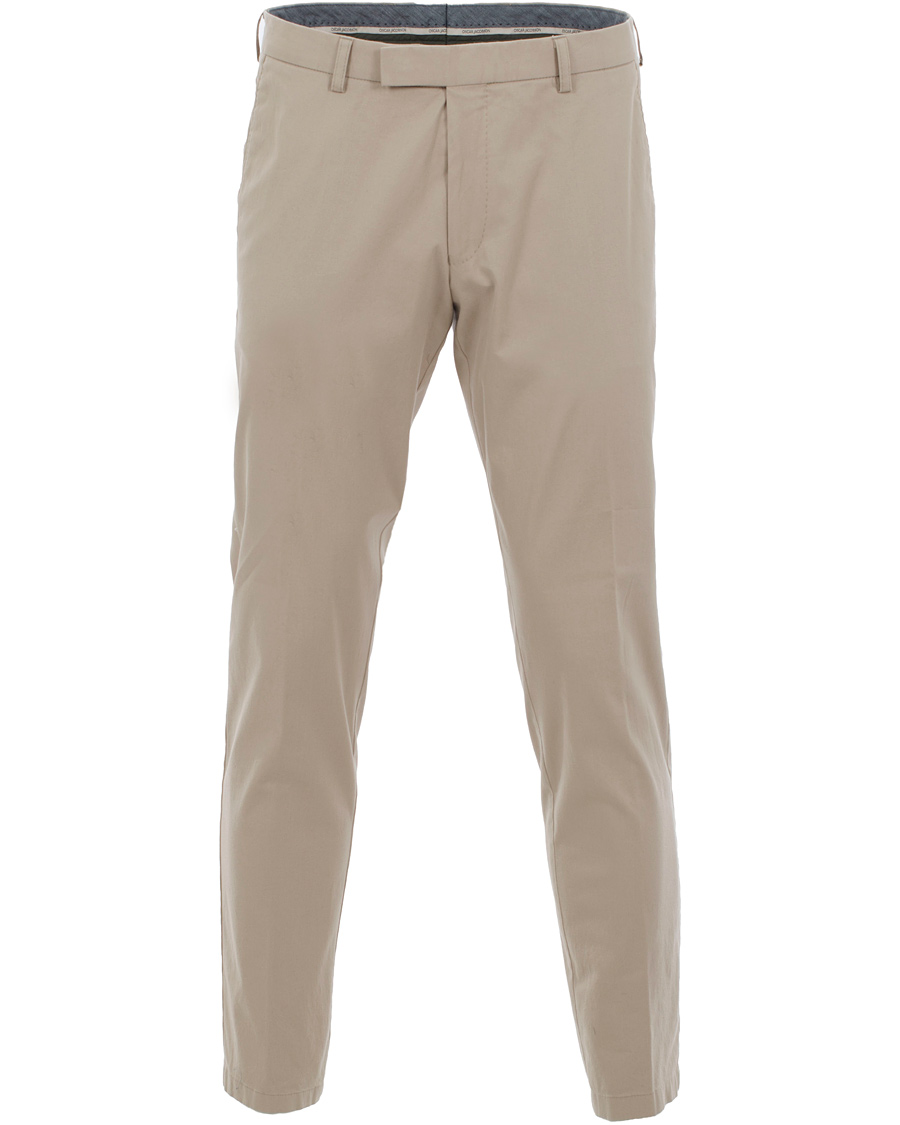 Herr | Byxor | Oscar Jacobson | Denzel Stretch Cotton Trousers Beige 52