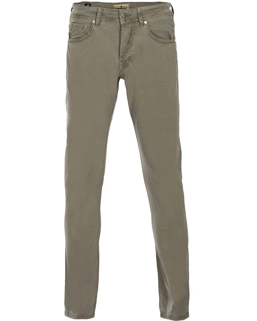 Herr | Byxor | Morris | James Canvas 5-Pocket Washed Olive