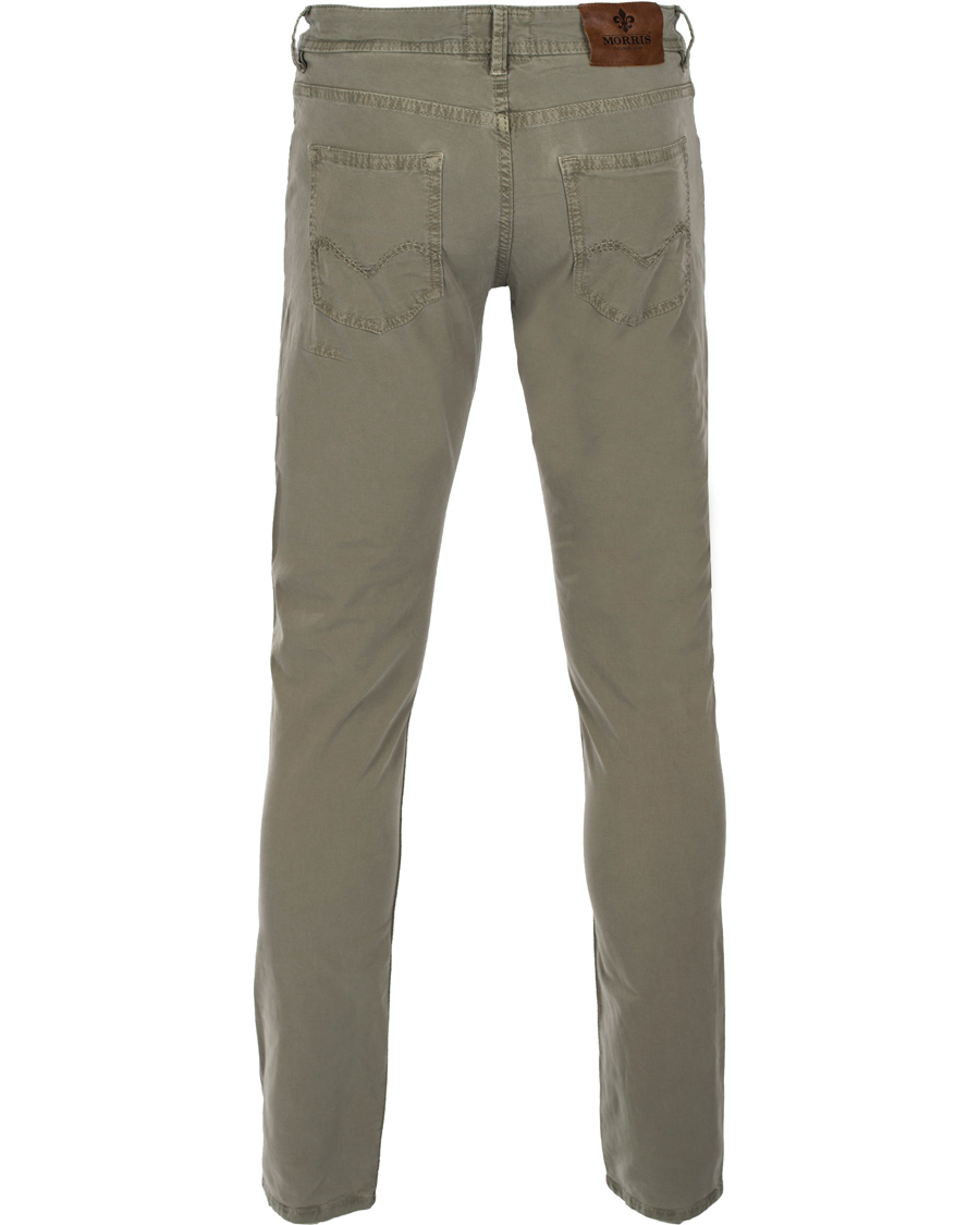 Herr | Byxor | Morris | James Canvas 5-Pocket Washed Olive