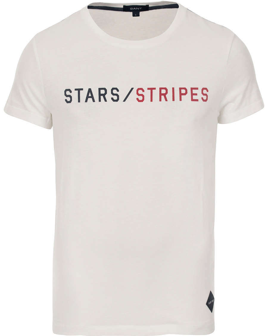 Herr | T-Shirts | GANT | Stars/Stripes T-shirt Eggshell