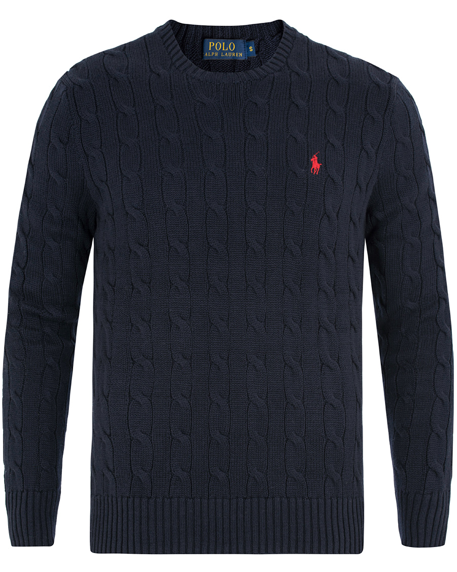 Herr | Tröjor | Polo Ralph Lauren | Cotton Cable Crew Neck Hunter Navy