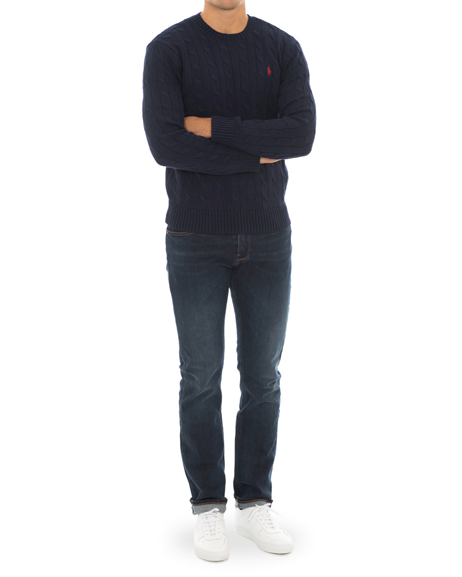 Herr | Tröjor | Polo Ralph Lauren | Cotton Cable Crew Neck Hunter Navy