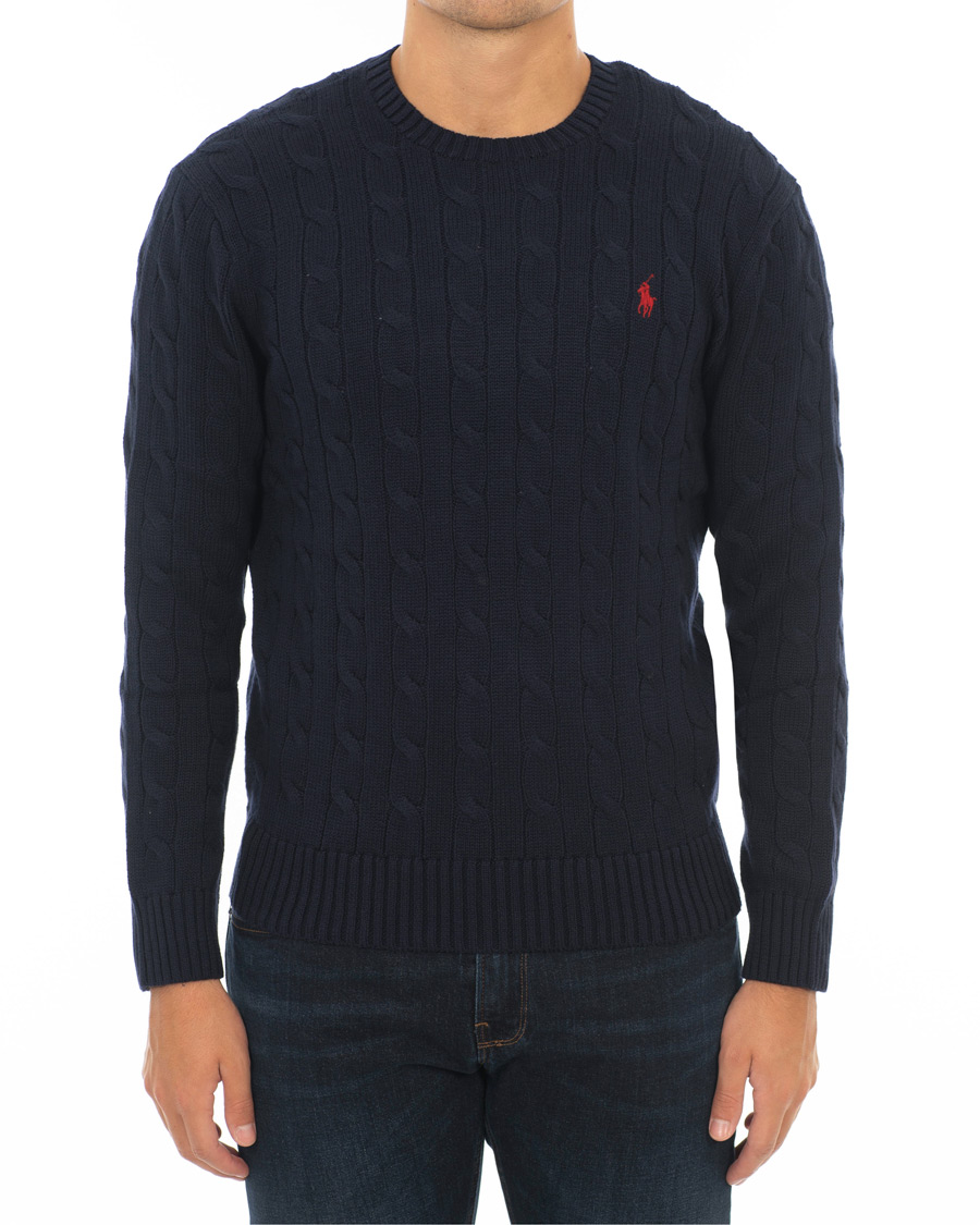 Herr | Tröjor | Polo Ralph Lauren | Cotton Cable Crew Neck Hunter Navy