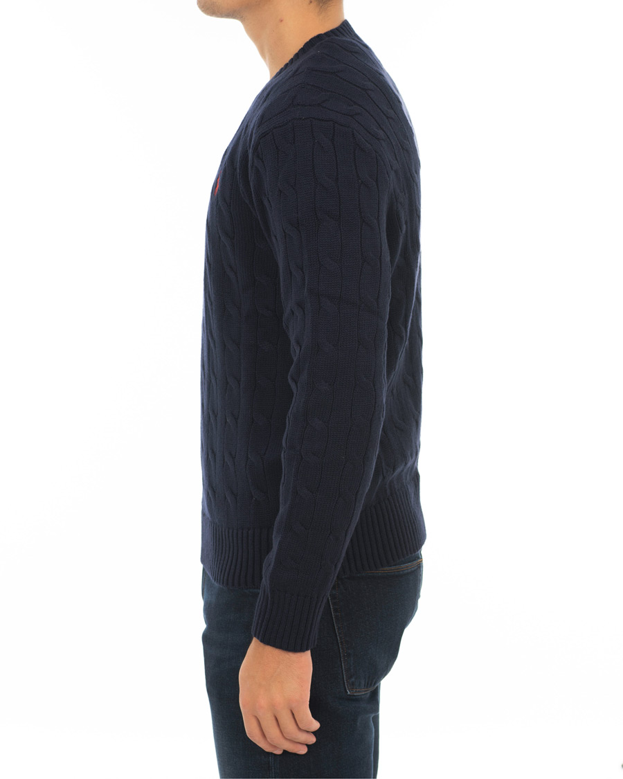Herr | Tröjor | Polo Ralph Lauren | Cotton Cable Crew Neck Hunter Navy