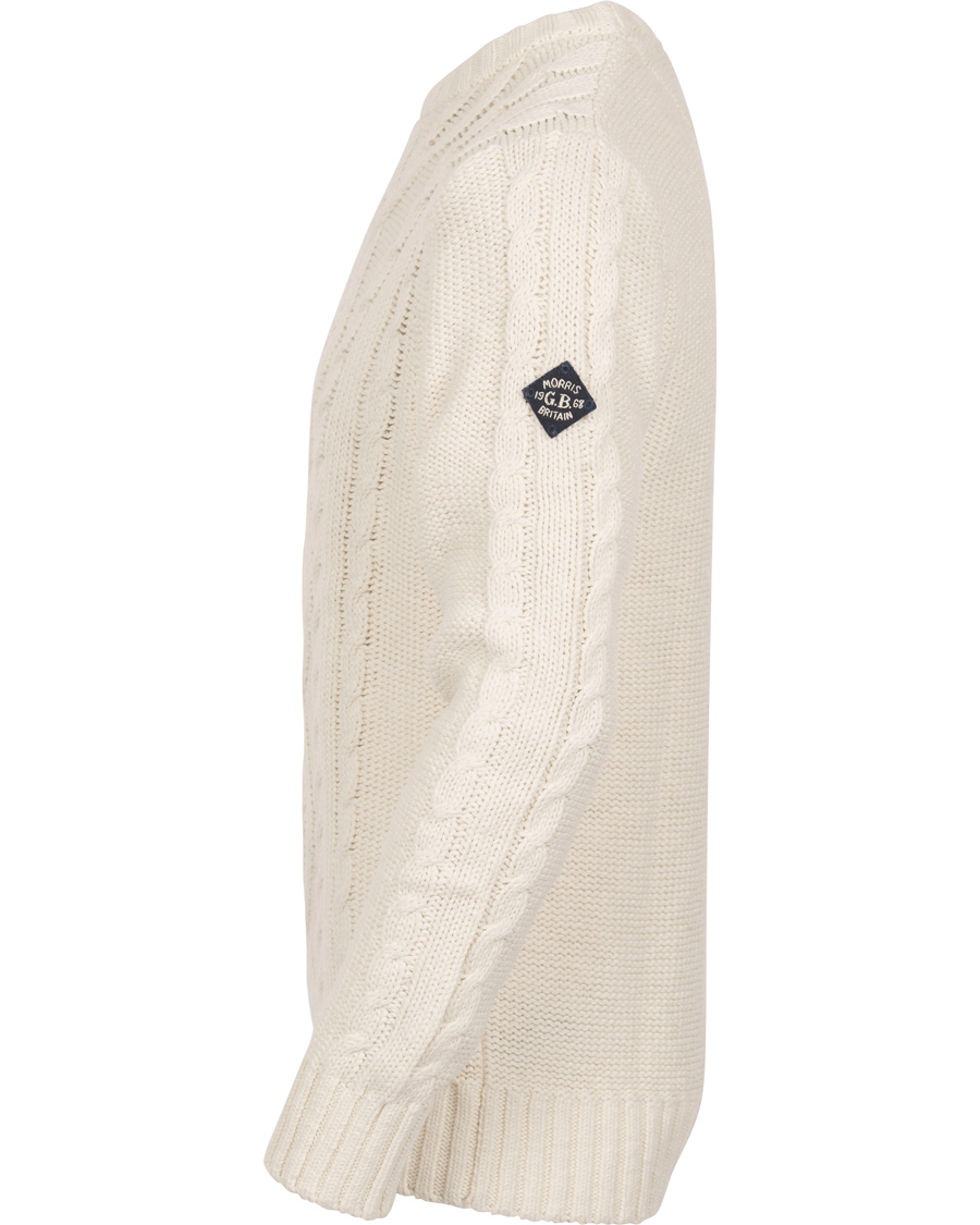 Herr | Tröjor | Morris | Norfolk Cable Knit Off White