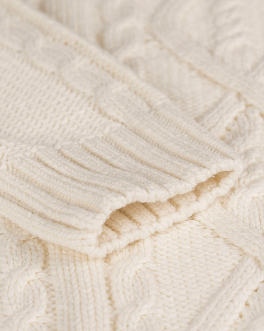 Herr | Tröjor | Morris | Norfolk Cable Knit Off White