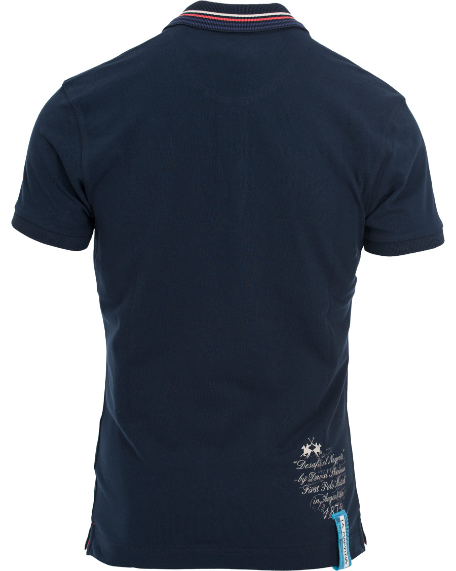 Herr | Pikéer | La Martina | Logo Polo Piqué Navy