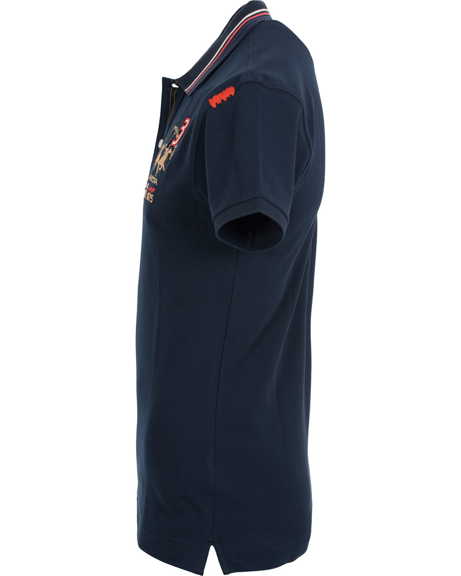 Herr | Pikéer | La Martina | Logo Polo Piqué Navy