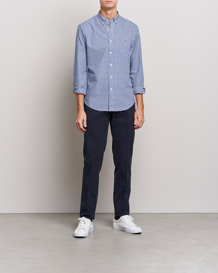 Herr |  | Polo Ralph Lauren | Slim Fit Shirt Oxford Blue/White Gingham