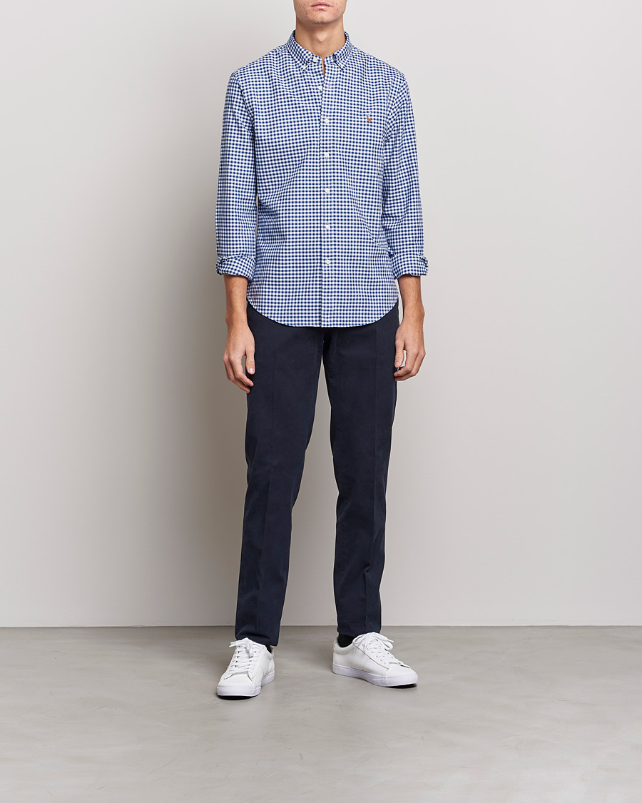 Herr | Skjortor | Polo Ralph Lauren | Slim Fit Shirt Oxford Blue/White Gingham