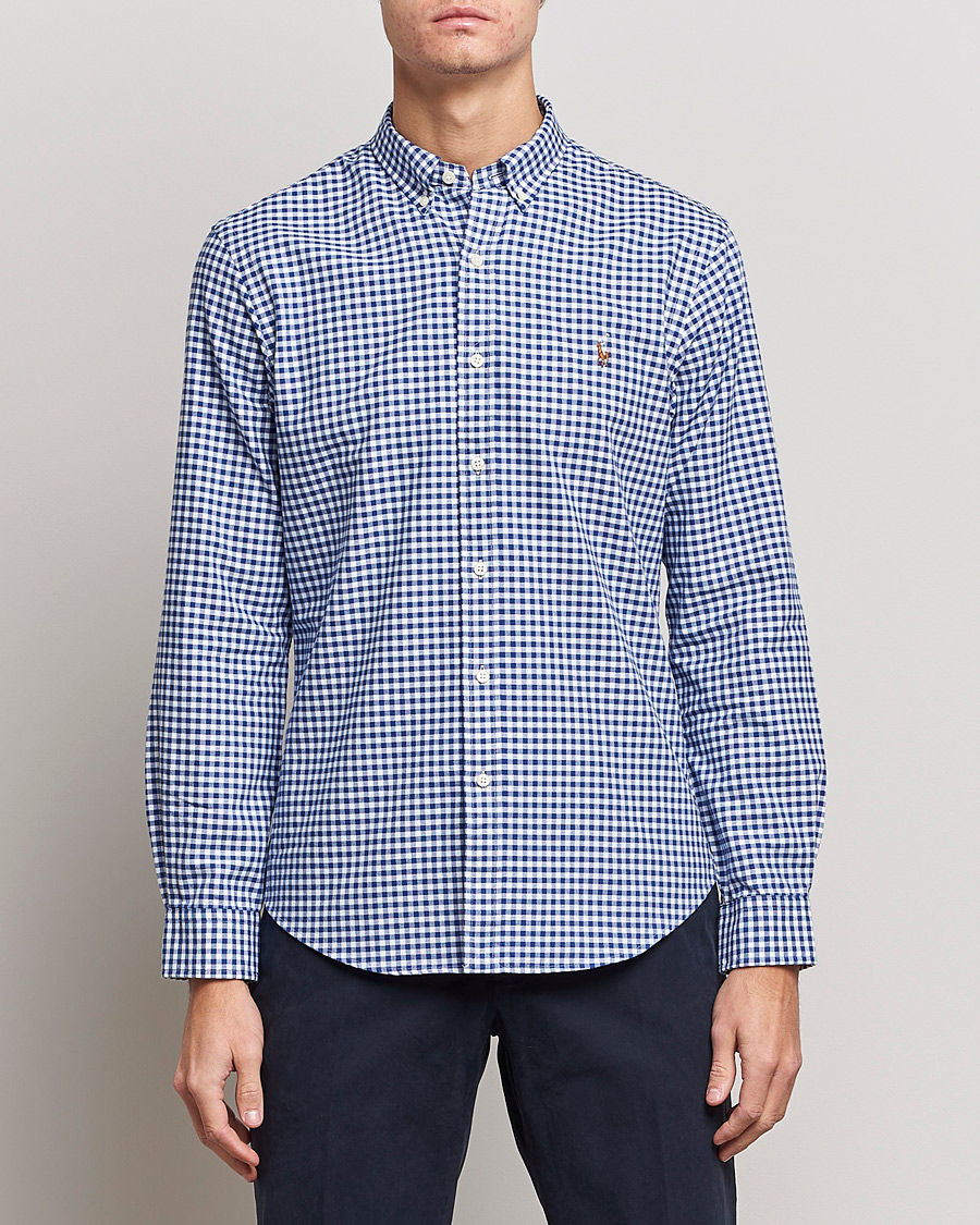 Herr | Oxfordskjortor | Polo Ralph Lauren | Slim Fit Shirt Oxford Blue/White Gingham