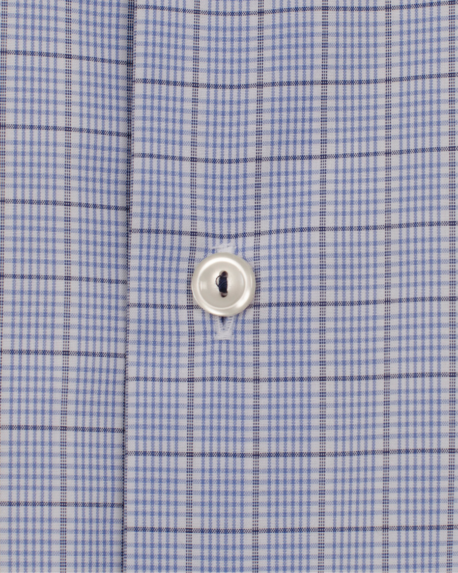 Herr | Skjortor | Eton | Contemporary Fit Shirt Red Ribbon Check Blue