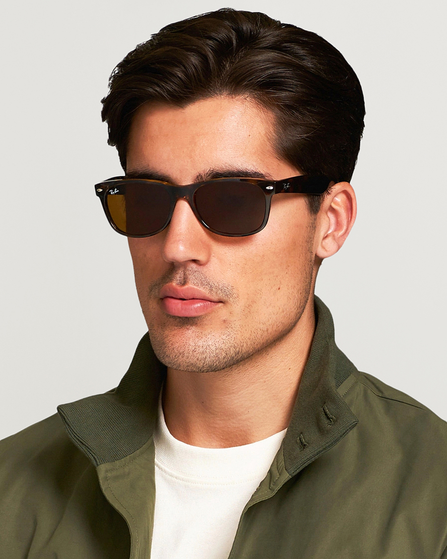 Herr | Solglasögon | Ray-Ban | New Wayfarer Sunglasses Light Havana/Crystal Brown