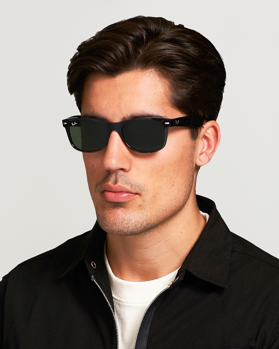 Herr | Ray-Ban | Ray-Ban | New Wayfarer Sunglasses Black/Crystal Green