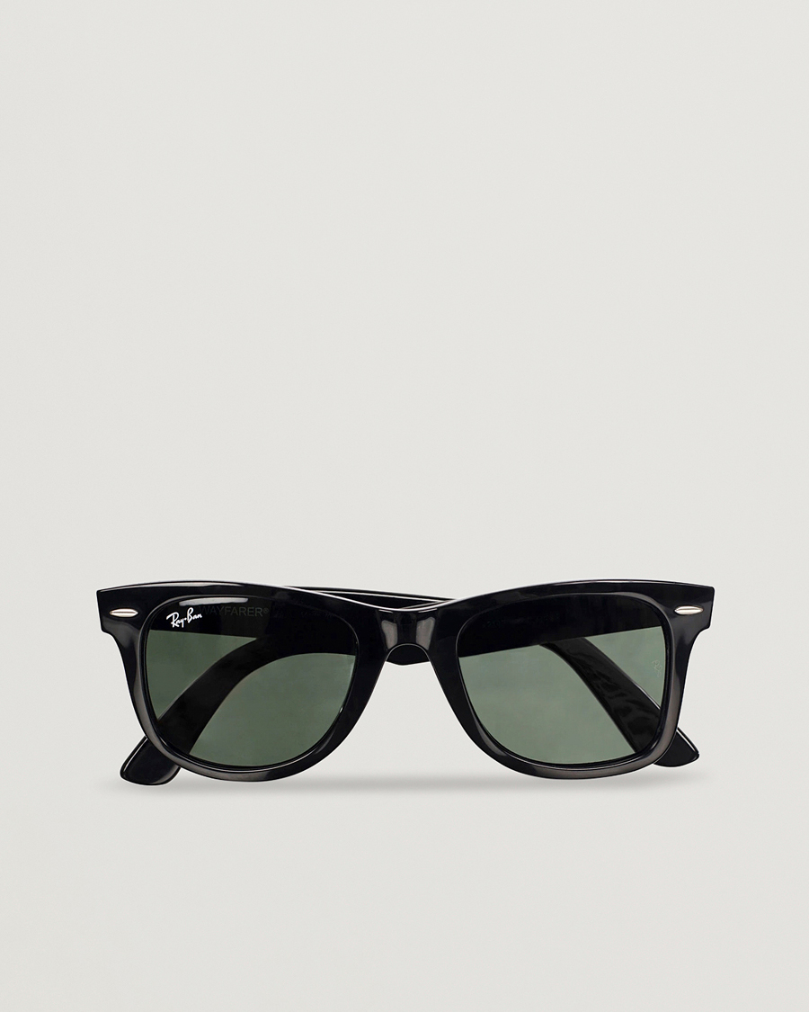 Herr | | Ray-Ban | Original Wayfarer Sunglasses Black/Crystal Green