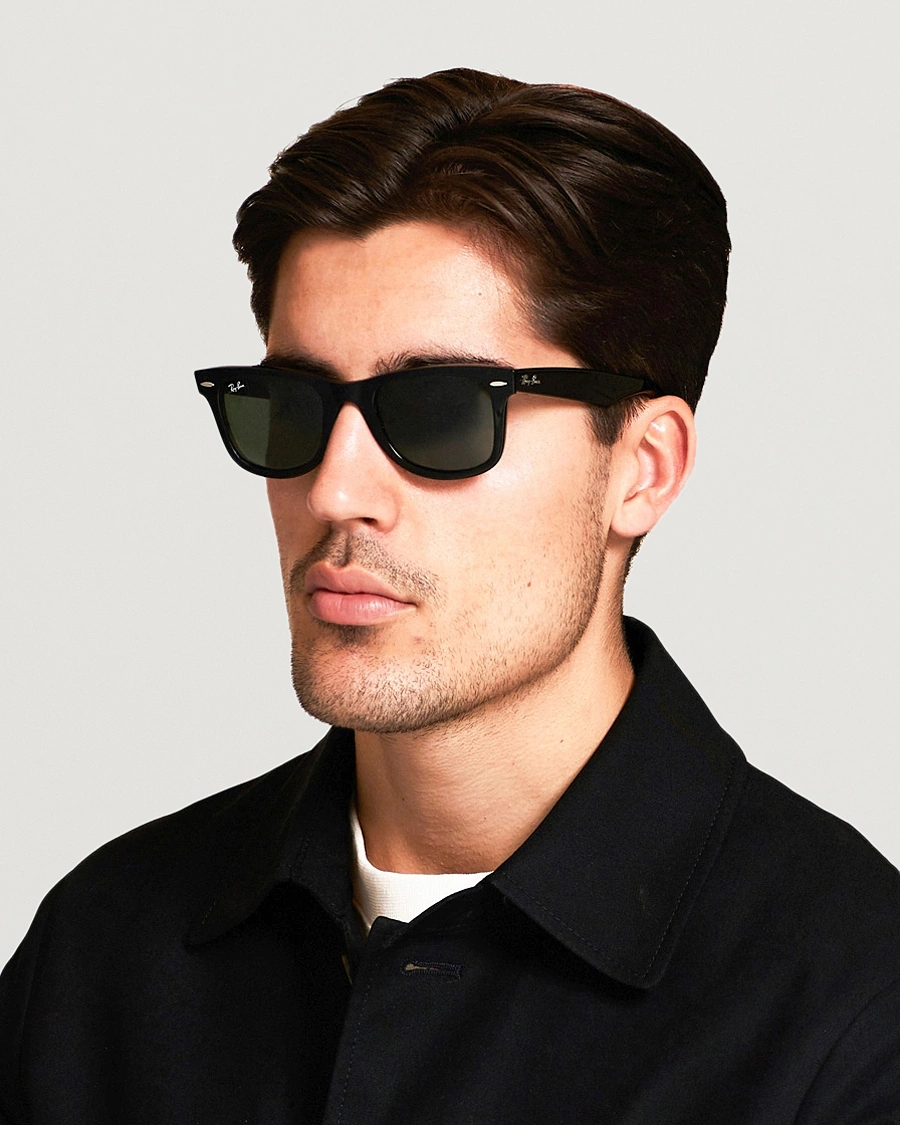 Herre |  | Ray-Ban | Original Wayfarer Sunglasses Black/Crystal Green