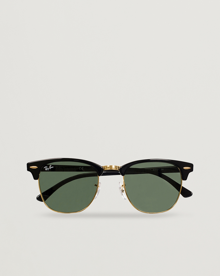 Herr | Solglasögon | Ray-Ban | Clubmaster Sunglasses Ebony/Crystal Green