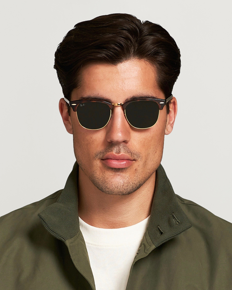 Herr | Tidlösa klassiker | Ray-Ban | Clubmaster Sunglasses Mock Tortoise/Crystal Green