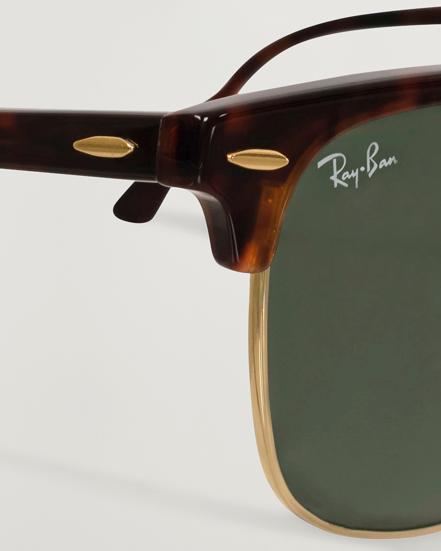 Herr | Solglasögon | Ray-Ban | Clubmaster Sunglasses Mock Tortoise/Crystal Green