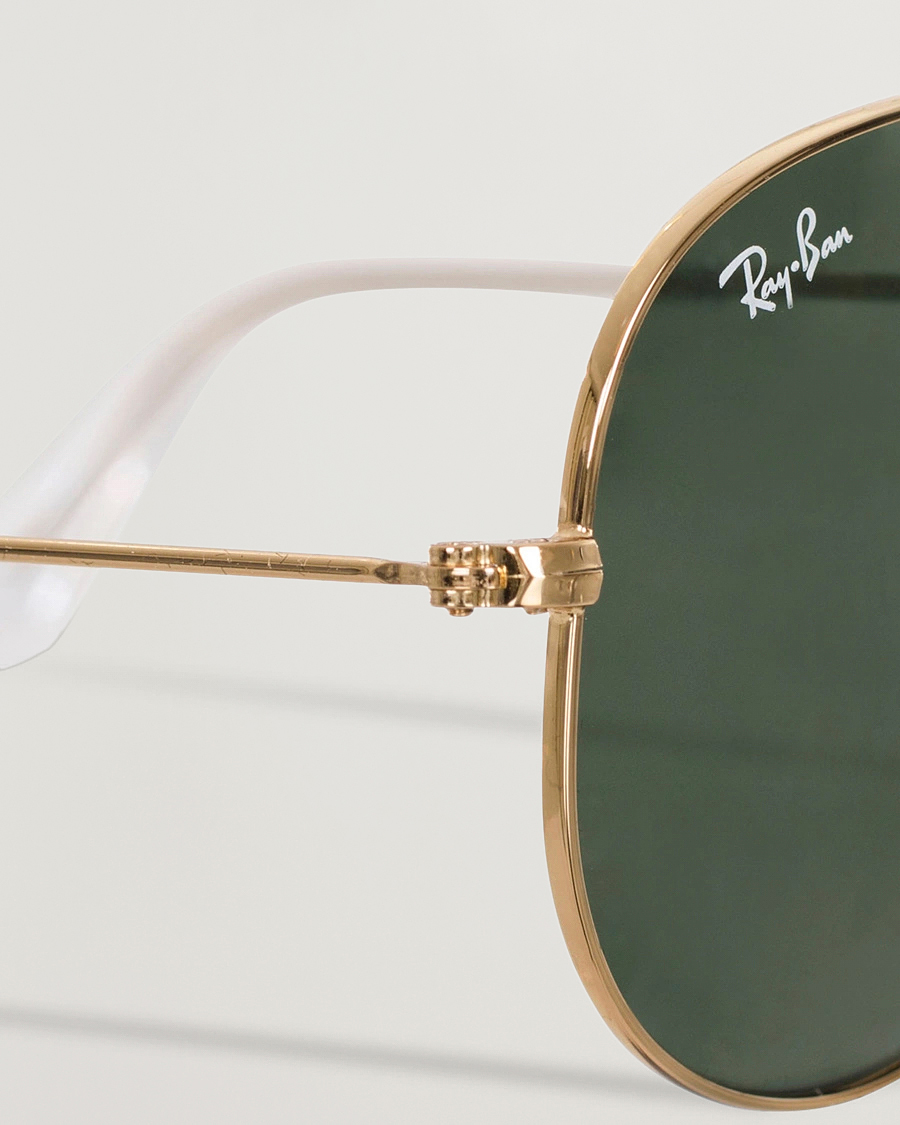 Herr | Solglasögon | Ray-Ban | 0RB3025 Aviator Large Metal Sunglasses Arista/Grey Green