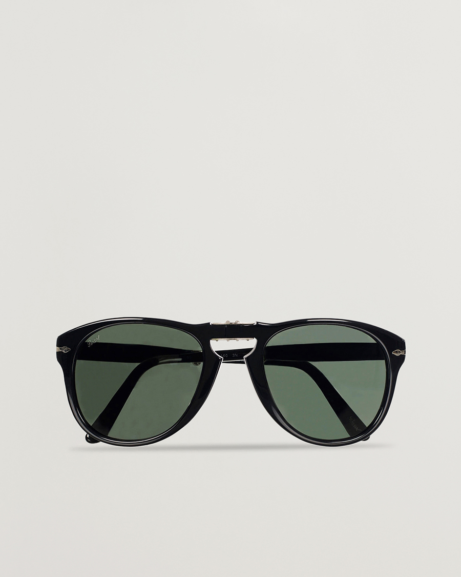 Herr | Solglasögon | Persol | 0PO0714 Folding Sunglasses Black/Crystal Green