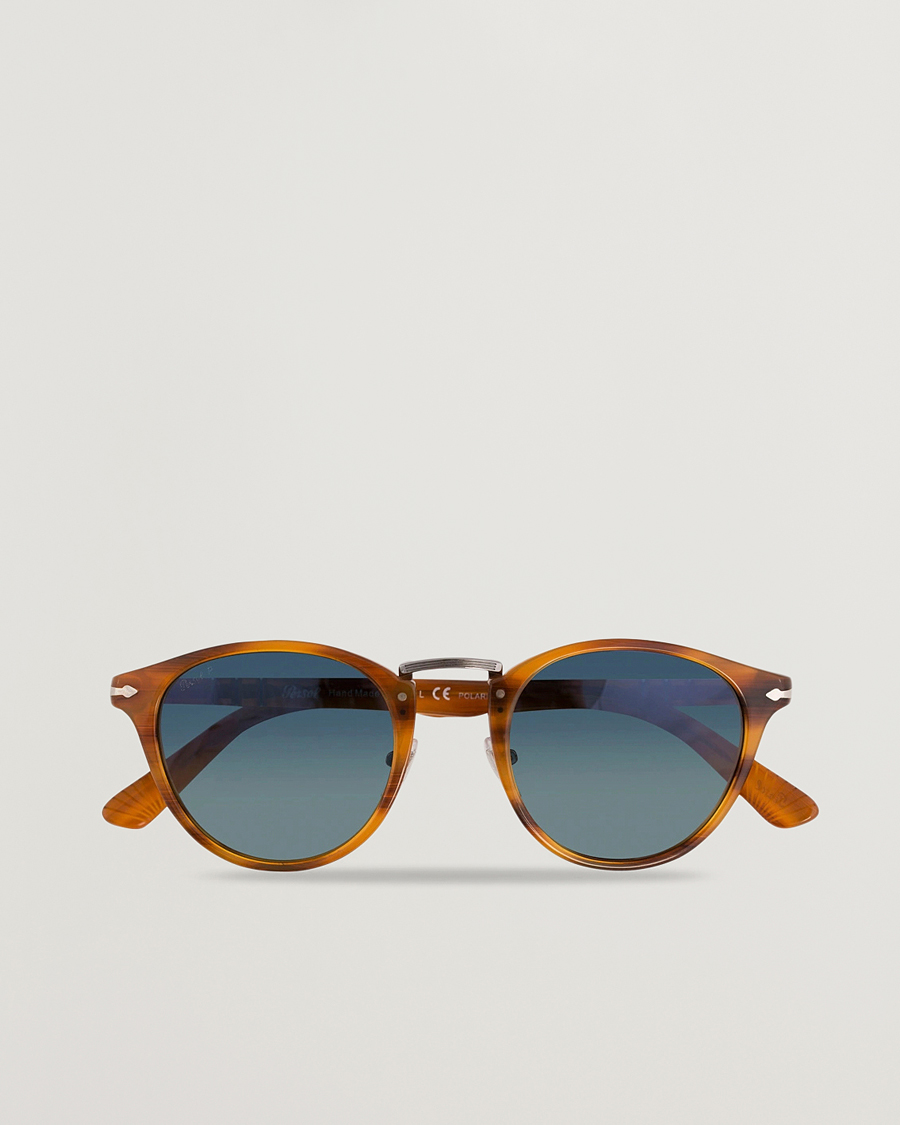 Herr | Solglasögon | Persol | 0PO3108S Polarized Sunglasses Striped Brown/Gradient Blue