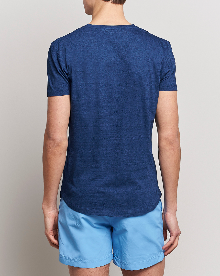 Herr | T-Shirts | Orlebar Brown | OB V-Neck Tee Denim Pigment