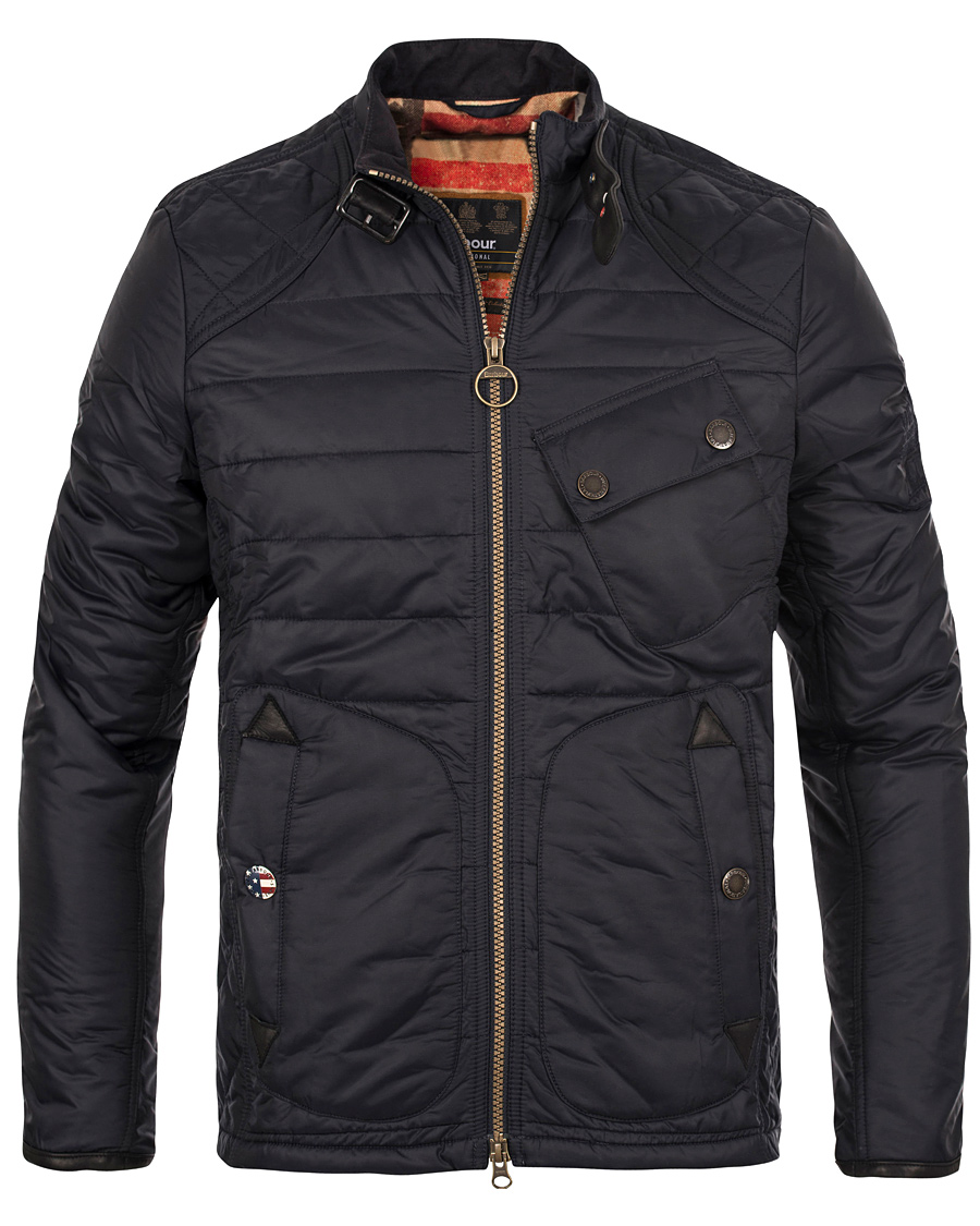 Herr | Jackor | Barbour International | Steve McQueen Lee Jacket Navy
