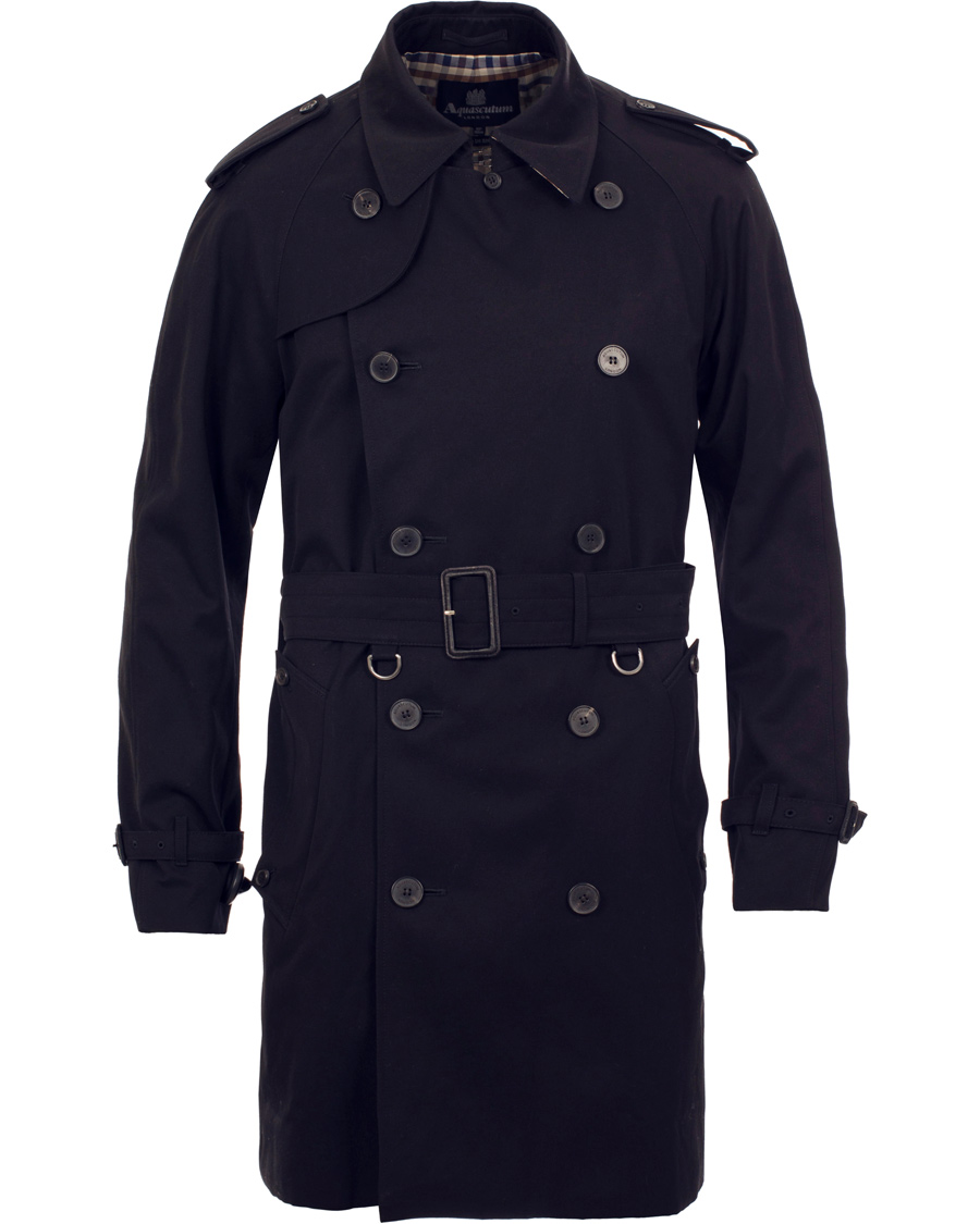 Herr | Jackor | Aquascutum | Corby Double Breasted Trenchcoat Navy