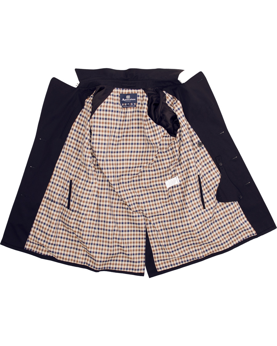 Herr | Jackor | Aquascutum | Corby Double Breasted Trenchcoat Navy
