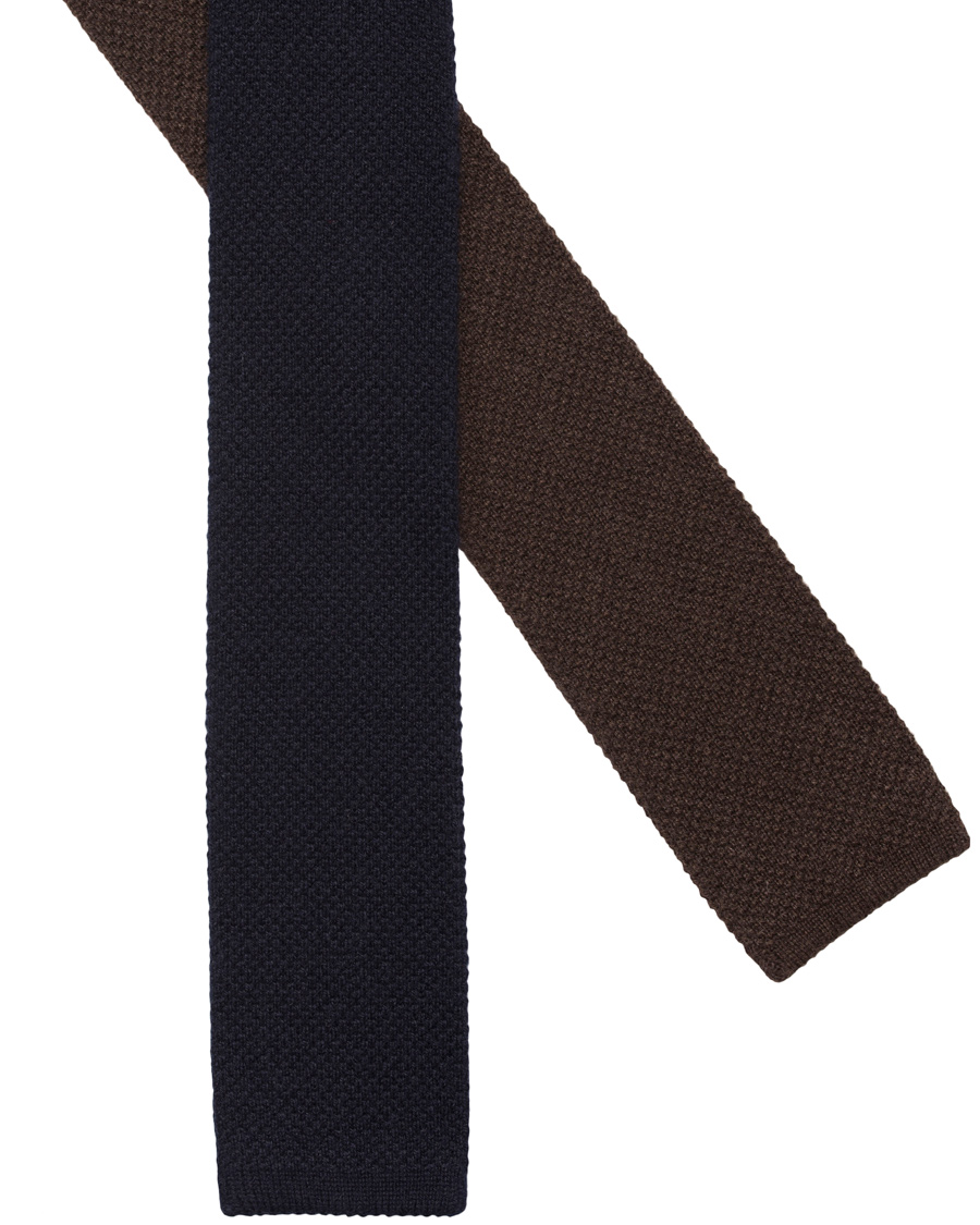 Herr | Oscar Jacobson Knitted Wool/Cashmere Tie 6,5 cm Navy | Oscar Jacobson | Knitted Wool/Cashmere Tie 6,5 cm Navy