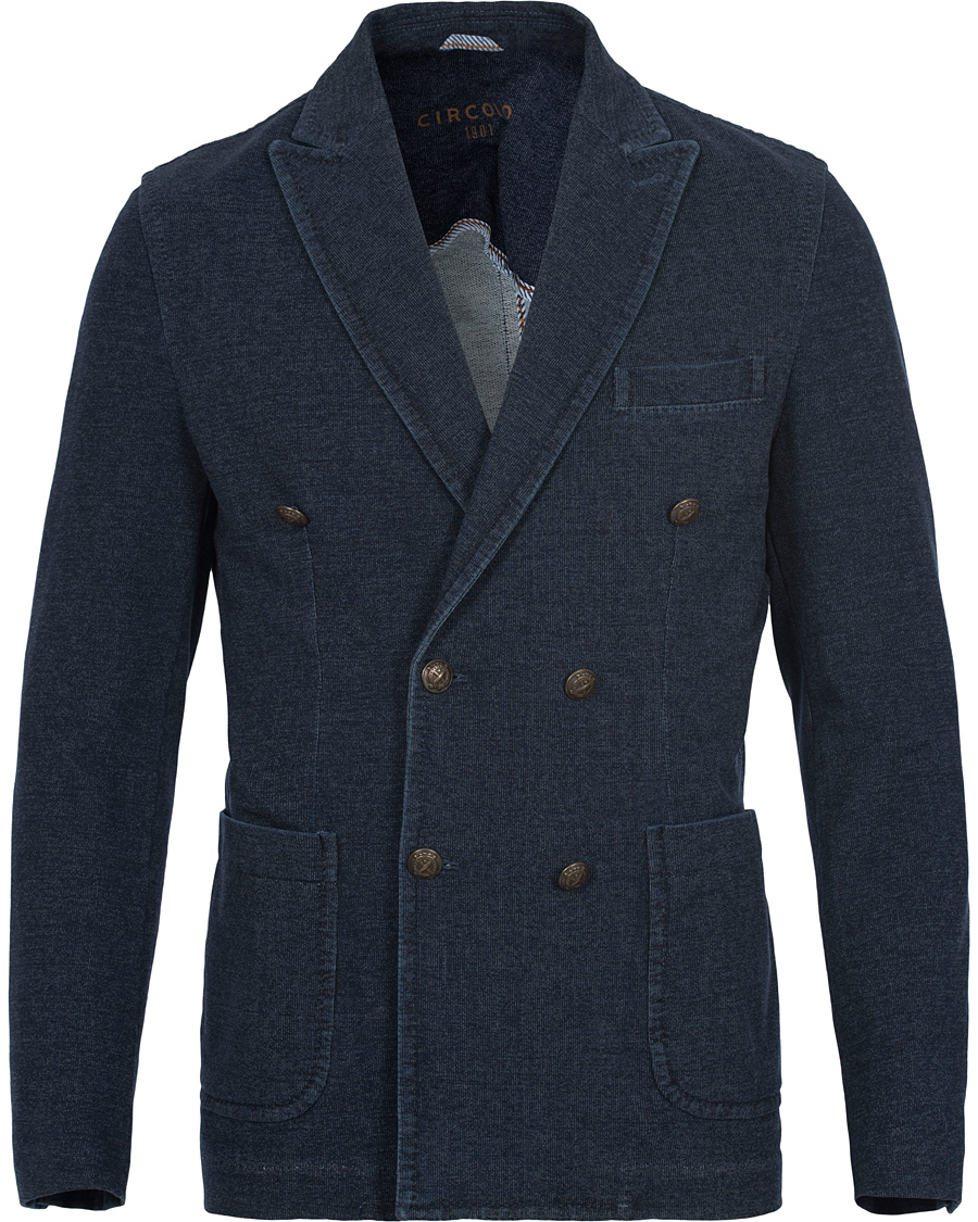 Herr | Kavajer | Circolo 1901 | Circolo Double Breasted Jersey Blazer Indigo Blue