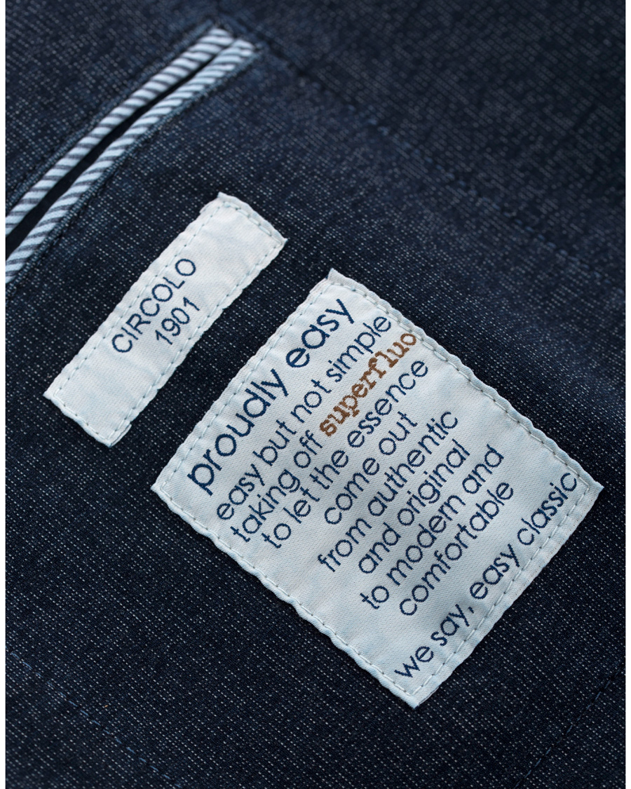 Herr | Kavajer | Circolo 1901 | Circolo Double Breasted Jersey Blazer Indigo Blue