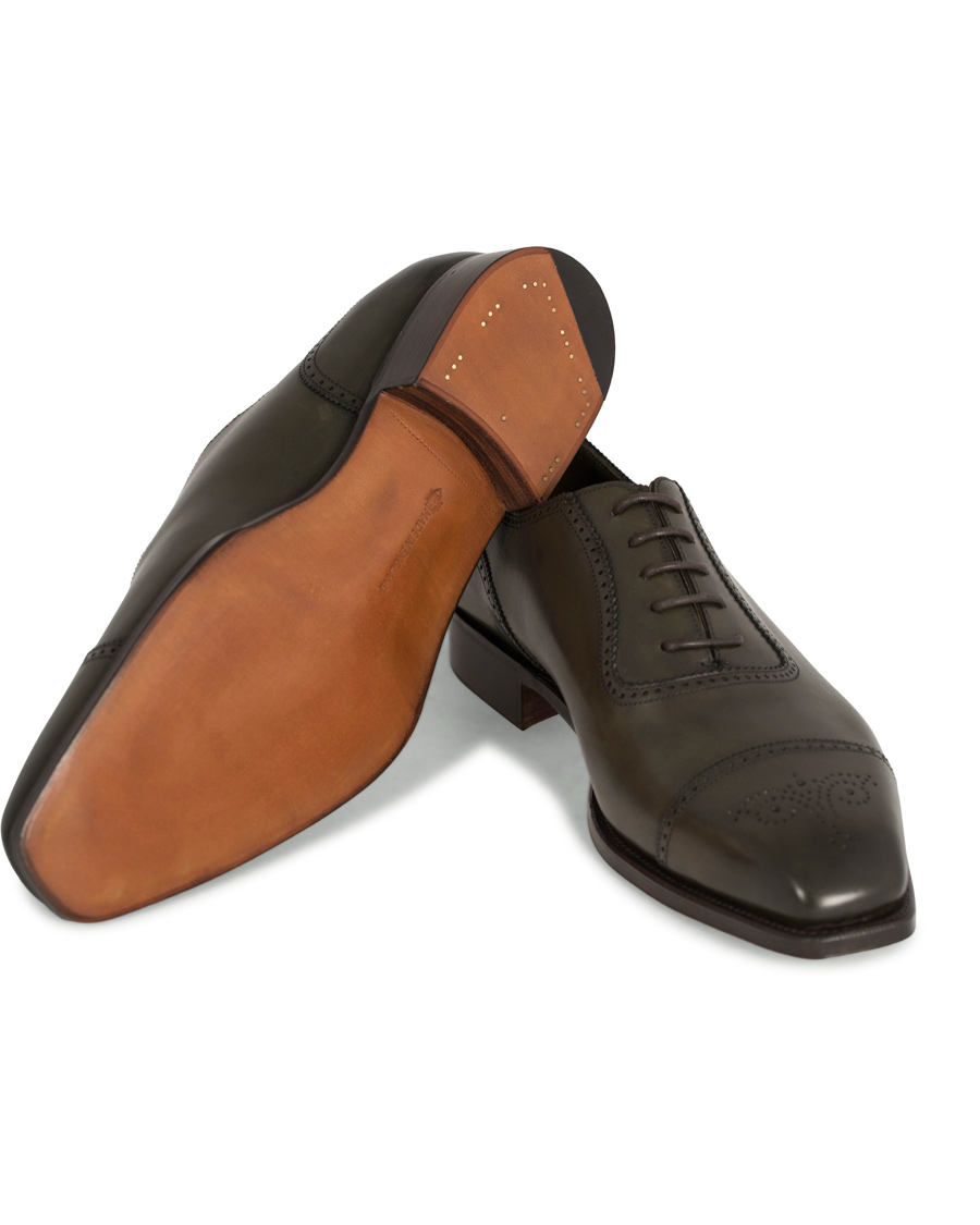 Herr | Edward Green Lichfield II Brogue Olive Antique Calf | Edward Green | Lichfield II Brogue Olive Antique Calf