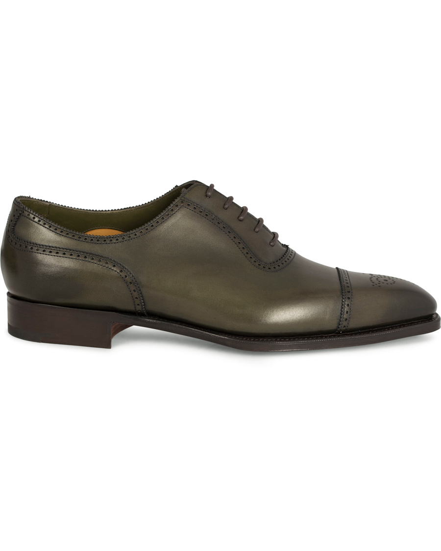 Herr | Edward Green Lichfield II Brogue Olive Antique Calf | Edward Green | Lichfield II Brogue Olive Antique Calf