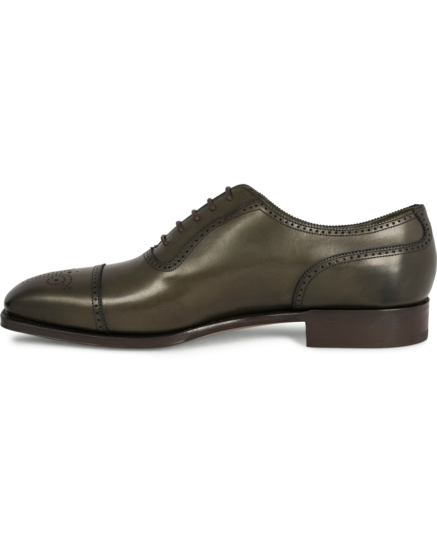 Herr | Edward Green Lichfield II Brogue Olive Antique Calf | Edward Green | Lichfield II Brogue Olive Antique Calf