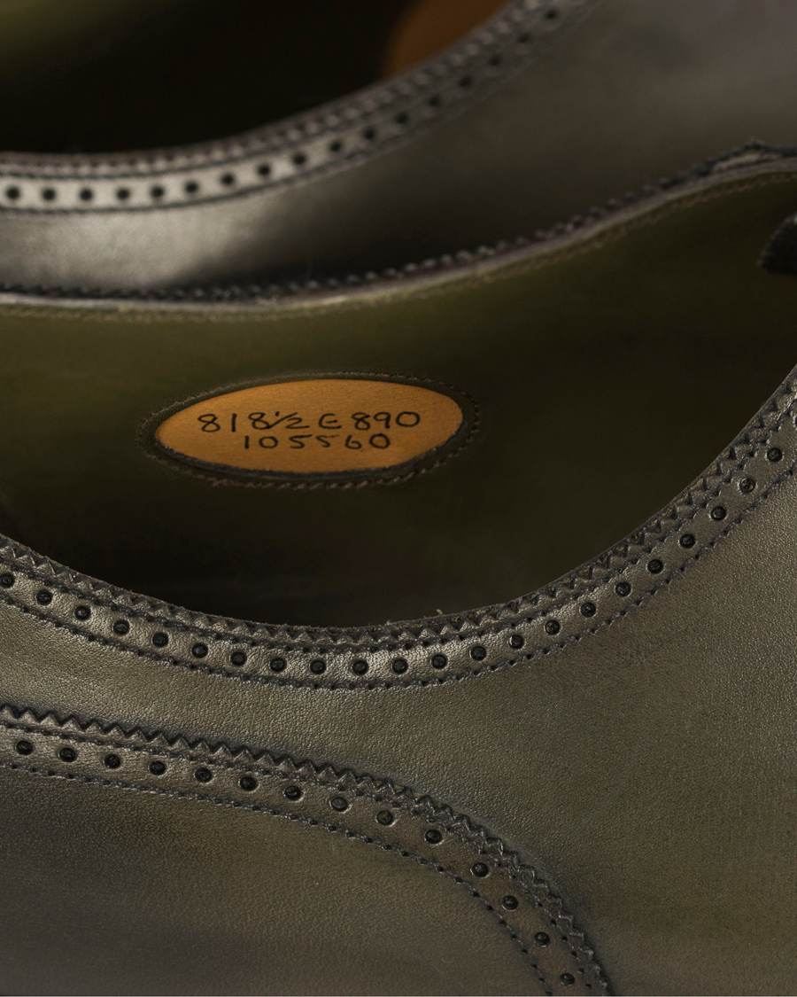 Herr | Edward Green Lichfield II Brogue Olive Antique Calf | Edward Green | Lichfield II Brogue Olive Antique Calf