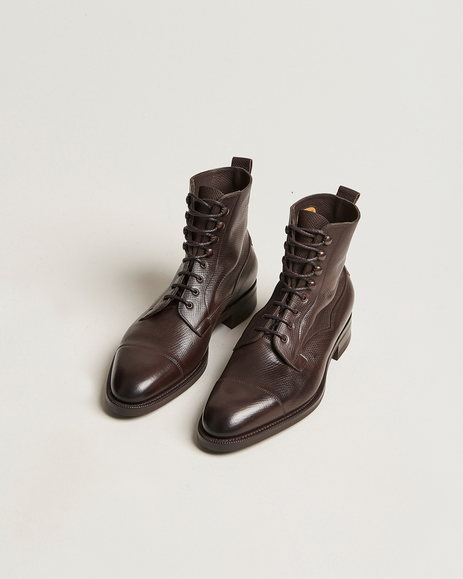 Herr | Best of British | Edward Green | Galway Grained Boot Dark Brown Utah Calf