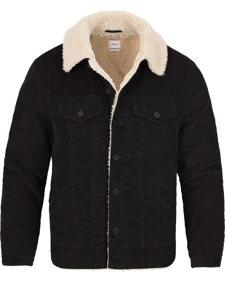 Herr | Jackor | Filippa K | Cord Trucker Jacket Black