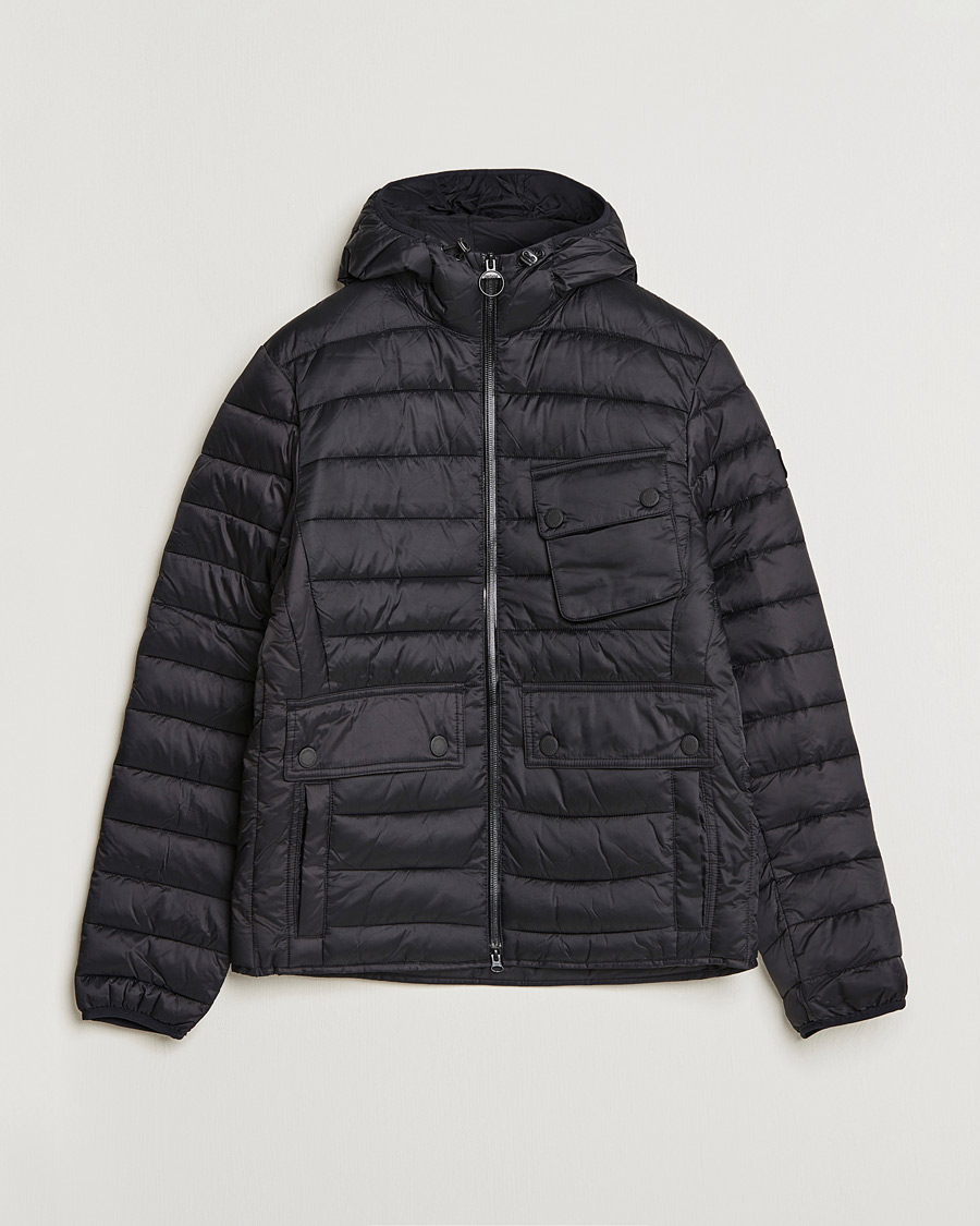 Herr | Jackor | Barbour International | Ouston Hooded Quilt Jacket Black